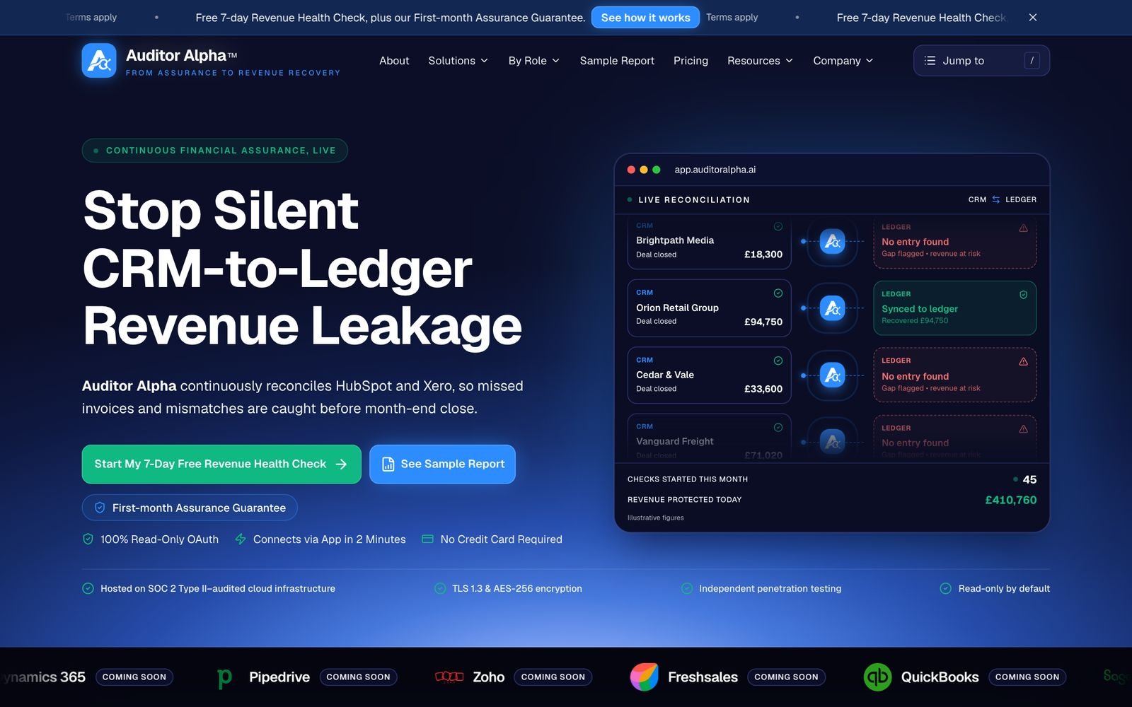 Auditor Alpha - live site