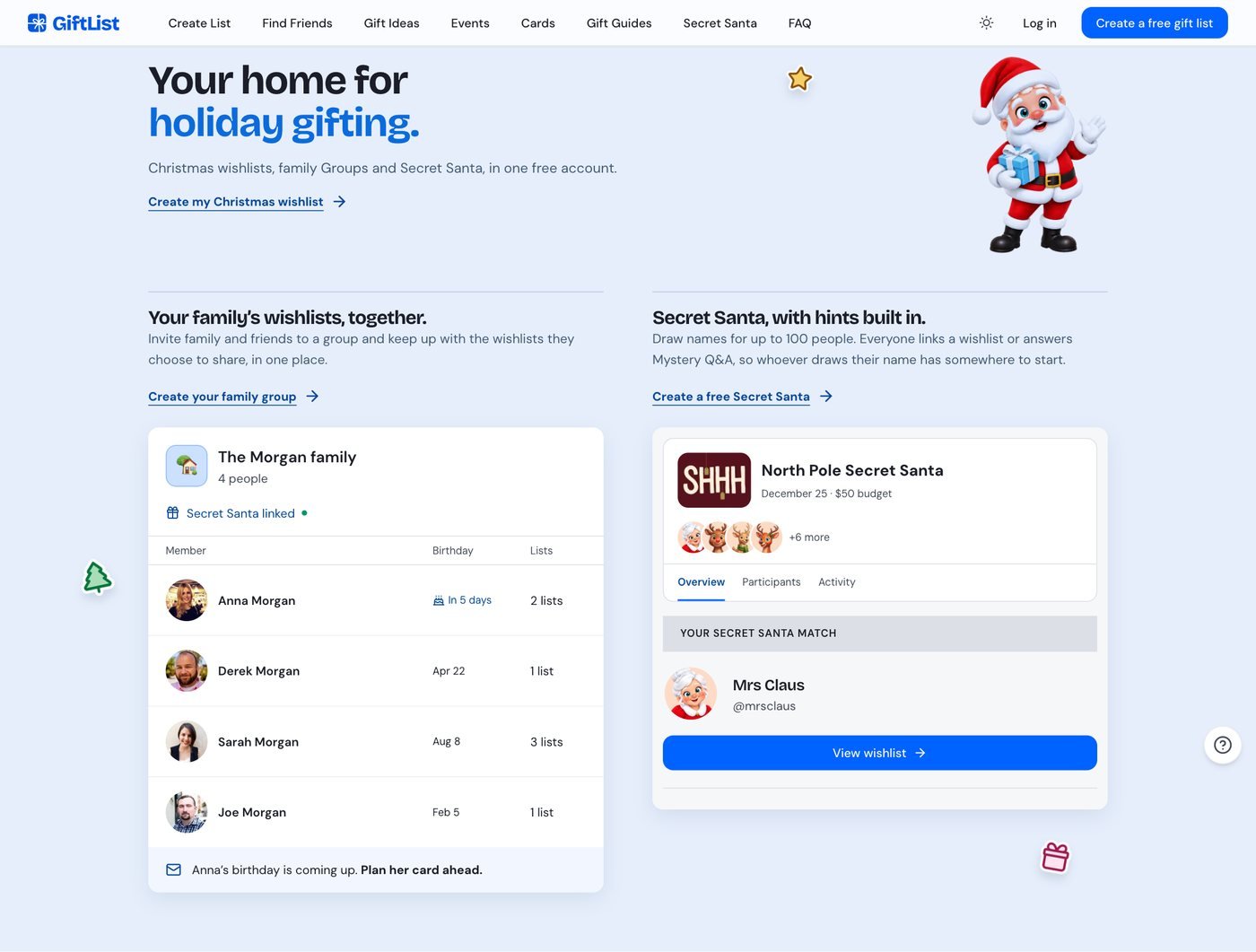 GiftList - Your home for holiday gifting
