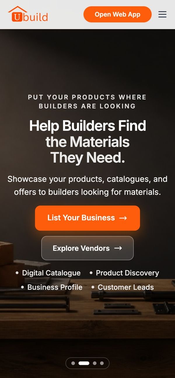 UBuild on a phone